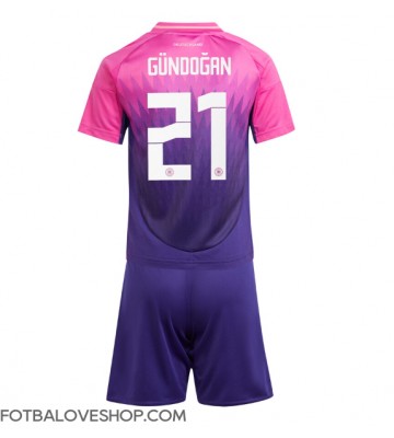 Německo Ilkay Gundogan #21 Dětské Venkovní Dres ME 2024 Krátký Rukáv (+ trenýrky)